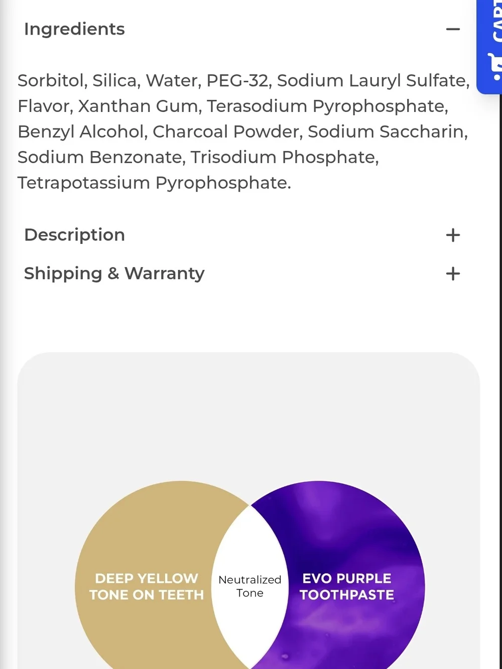 2 PACK NIB!  EVO Purple Toothpaste Peppermint - Instant Teeth Color Correction